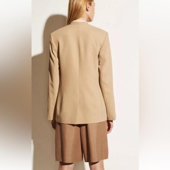 VINCE‎ Collarless Wool-Blend Corpcore Career Blazer Size 14 - Picture 4 of 10